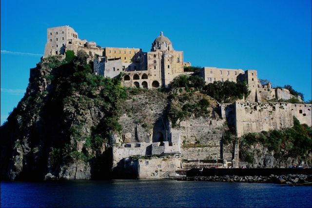 castle atop seaside cliff